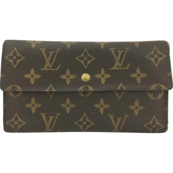 765264BU (L3) Louis Vuitton Wallet Long Porte Tresor International Brown Monogra - Picture 1 of 9